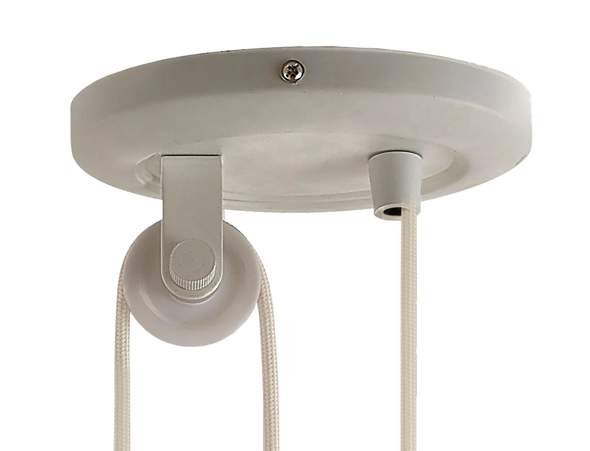 Wellington Pulley System Pendant 1 Light Matt White D0151  Deco Wellington